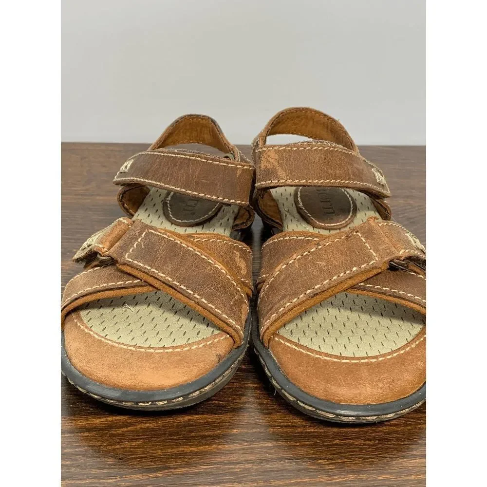 NWT Born Kids Boys Strappy Outdoor Comfort Sandals Hook and Loop Brown US 11